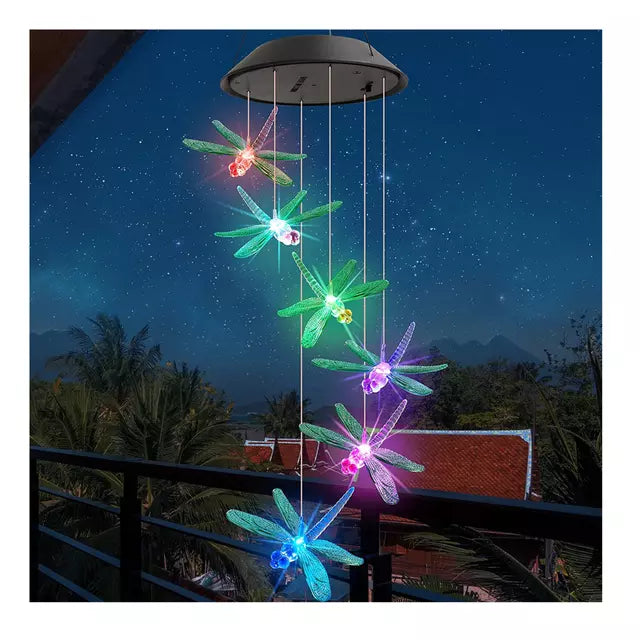 Colgante de libelula solar