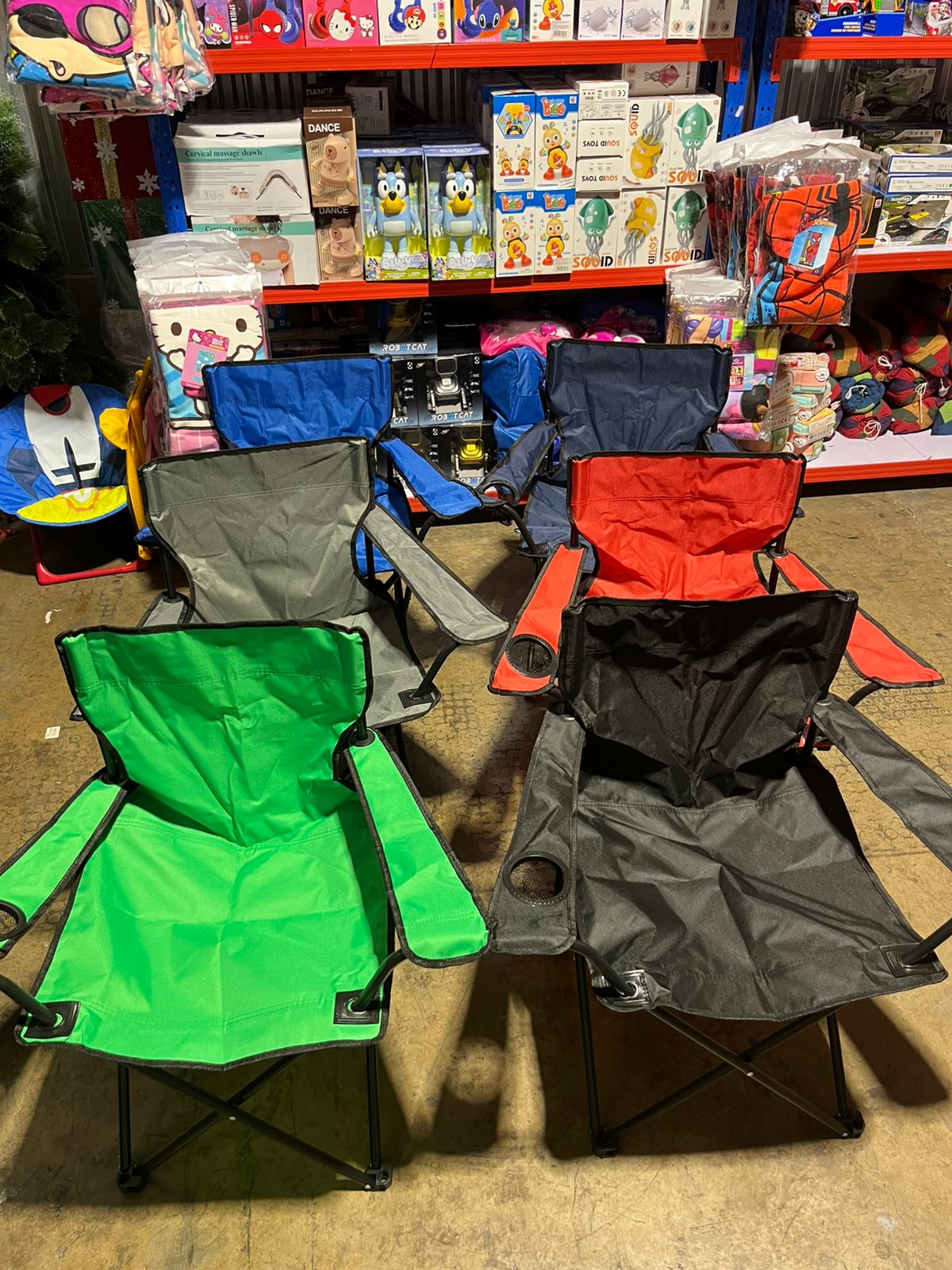 Silla de camping plegable con bolso variedad de colores