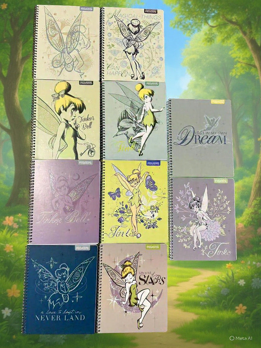 Pack10 Cuaderno Universitario Tinkerbell 7mm 100 Hojas