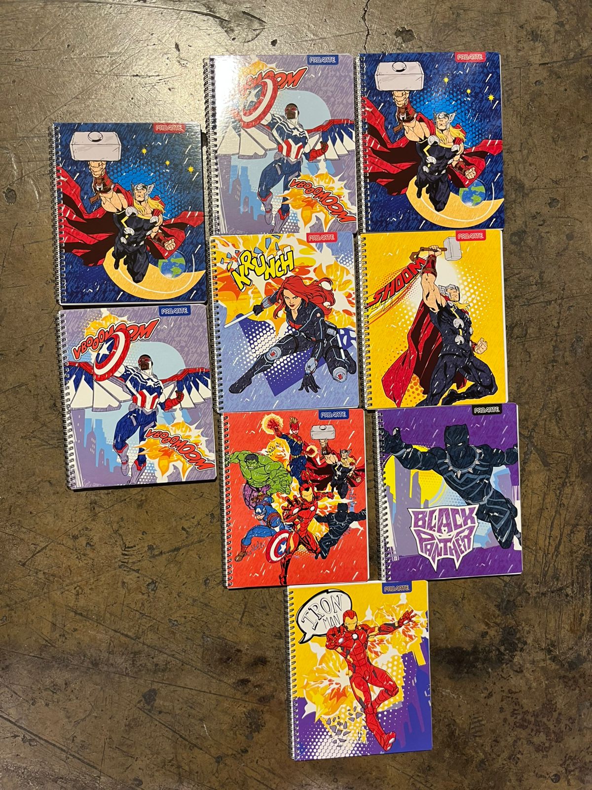 Pack 10 Cuaderno Universitario Proarte 100h 7mm Marvel superheroes