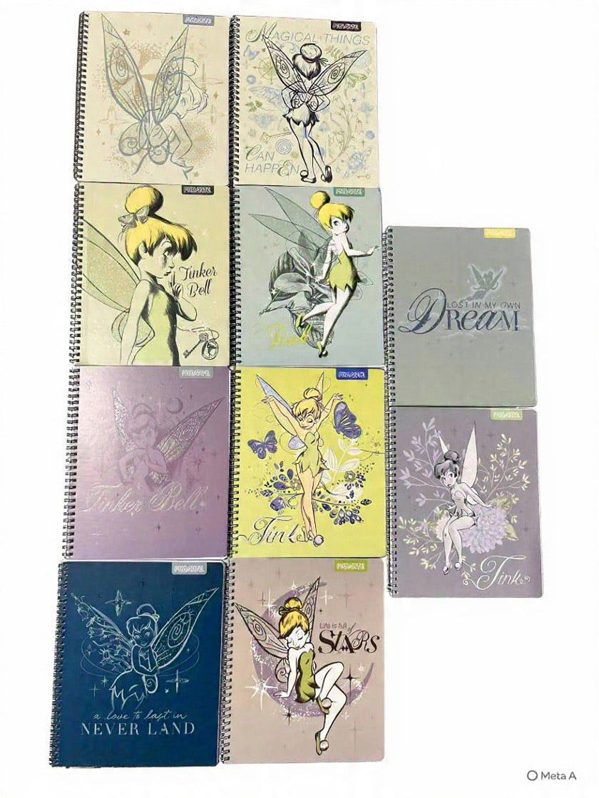 Pack10 Cuaderno Universitario Tinkerbell 7mm 100 Hojas