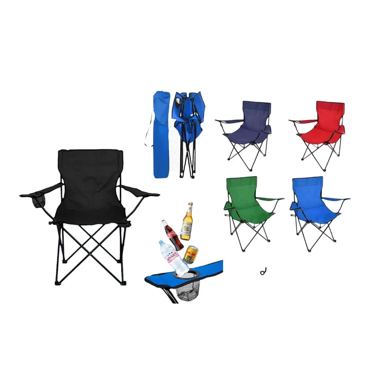 Silla de camping plegable con bolso variedad de colores