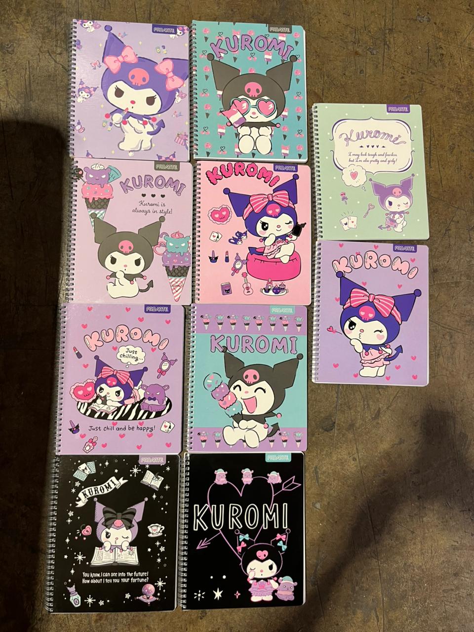 Pack10 Cuaderno Universitario KUROMI 7mm 100 Hojas CUADRICULADO