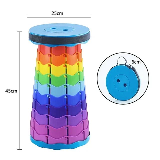 Taburete Plegable Portátil De Plástico Retráctil Silla