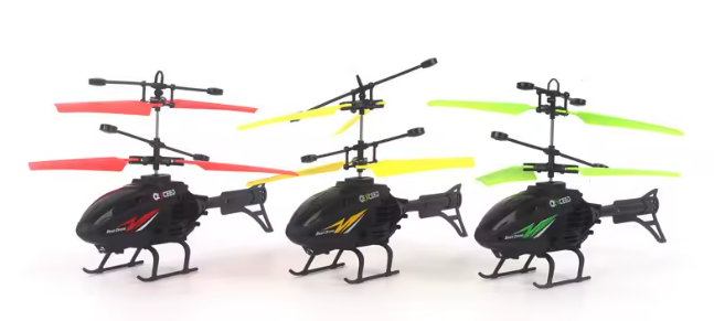 Helicóptero con sensor de mano