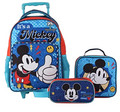 Tripack  maleta Mickey escolar