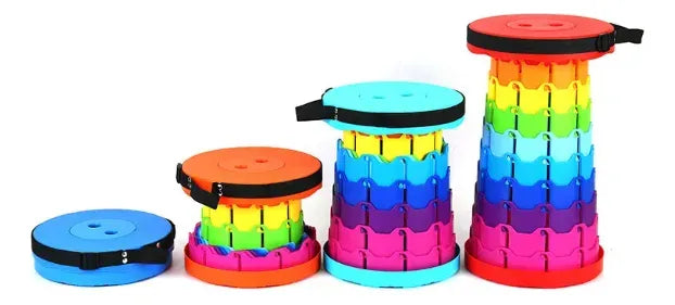 Taburete Plegable Portátil De Plástico Retráctil Silla