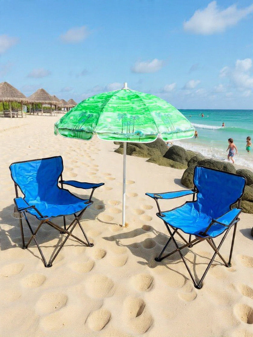 PACK DE 2 SILLAS CAMPING CON SOMBRILLA  160CM CON FILTRO UV