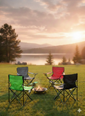 Silla de camping plegable con bolso variedad de colores